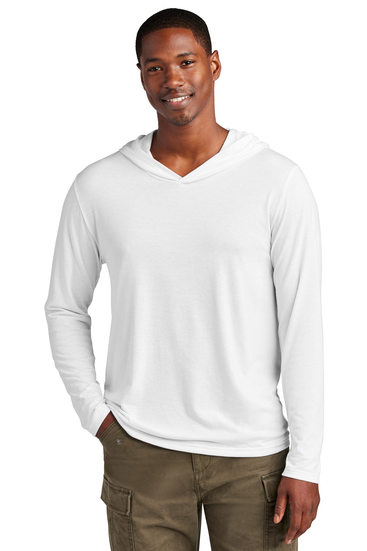 District® Perfect Tri® Long Sleeve T-Shirt Hoodie. DM139