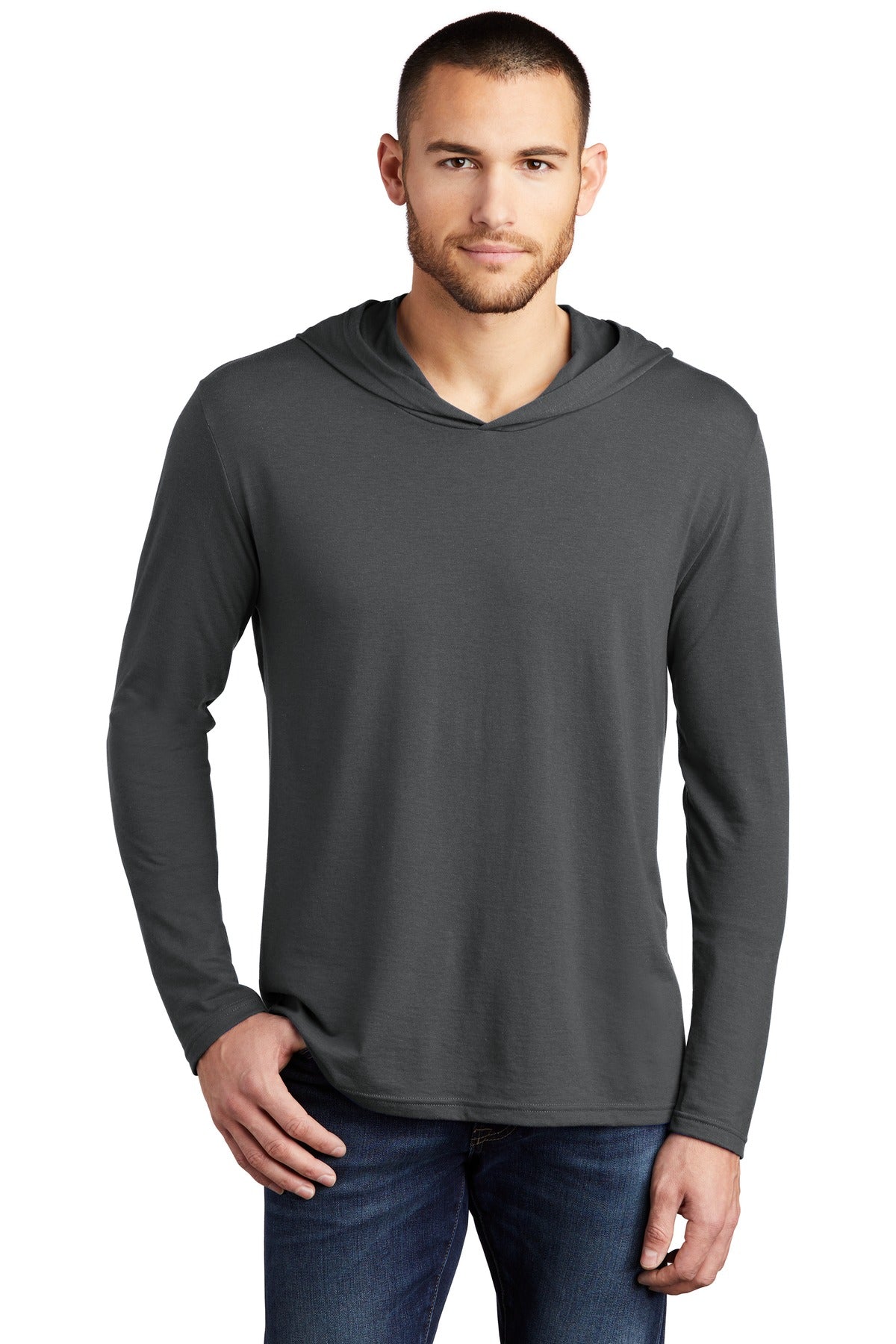 District® Perfect Tri® Long Sleeve T-Shirt Hoodie. DM139