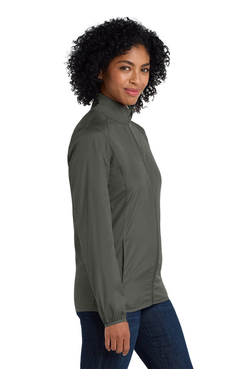 Ladies Windbreaker Full-Zip Jacket. L344 Overstock (ne)