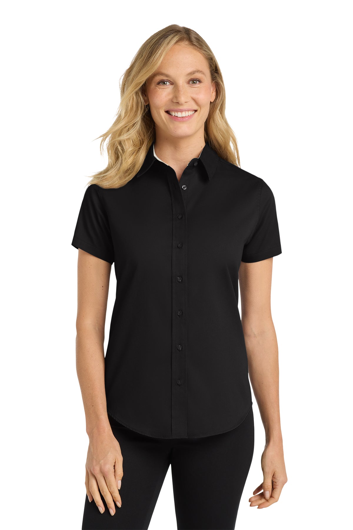 Ladies Short Sleeve Easy Care Shirt. L508 (Overstock) (b7)