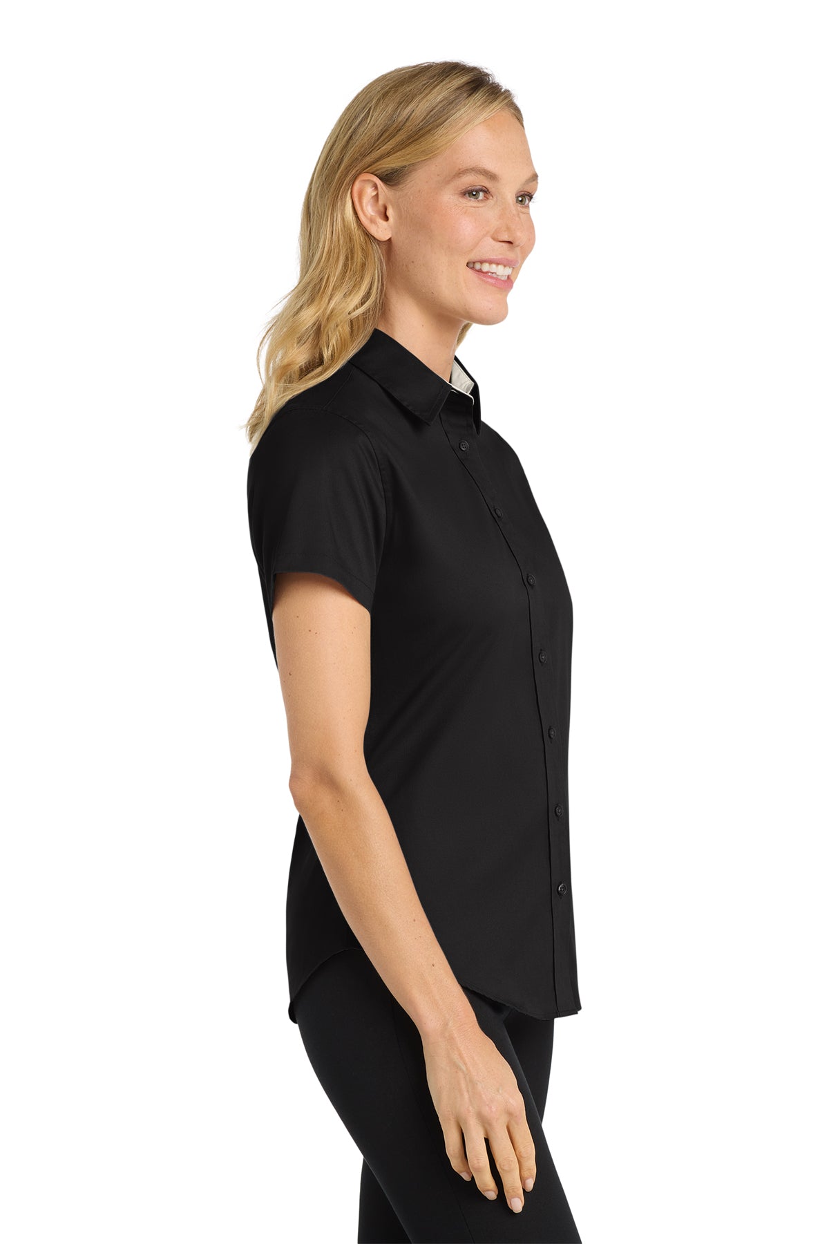 Ladies Short Sleeve Easy Care Shirt. L508 (Overstock) (b7)