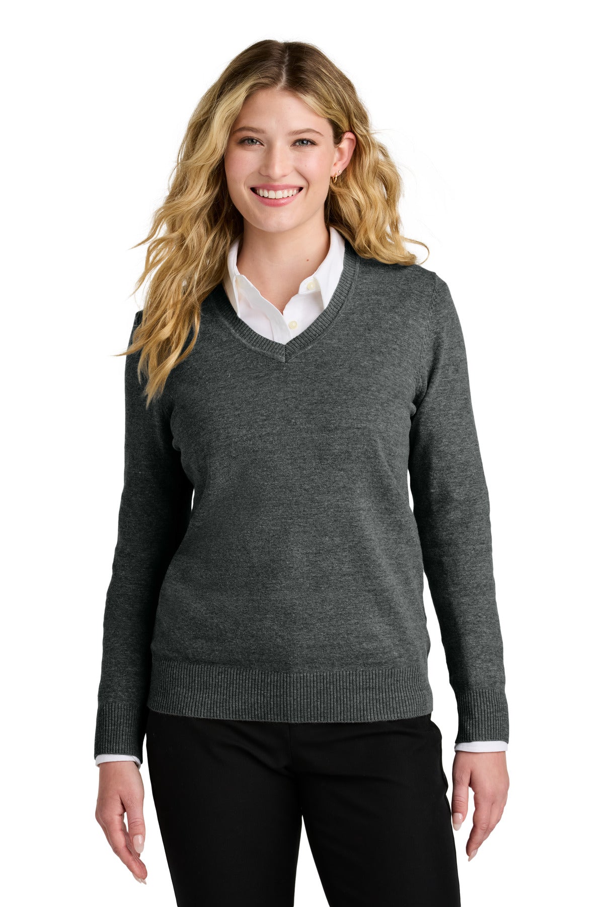 Women's Easy Care V-Neck Sweater LSW2850