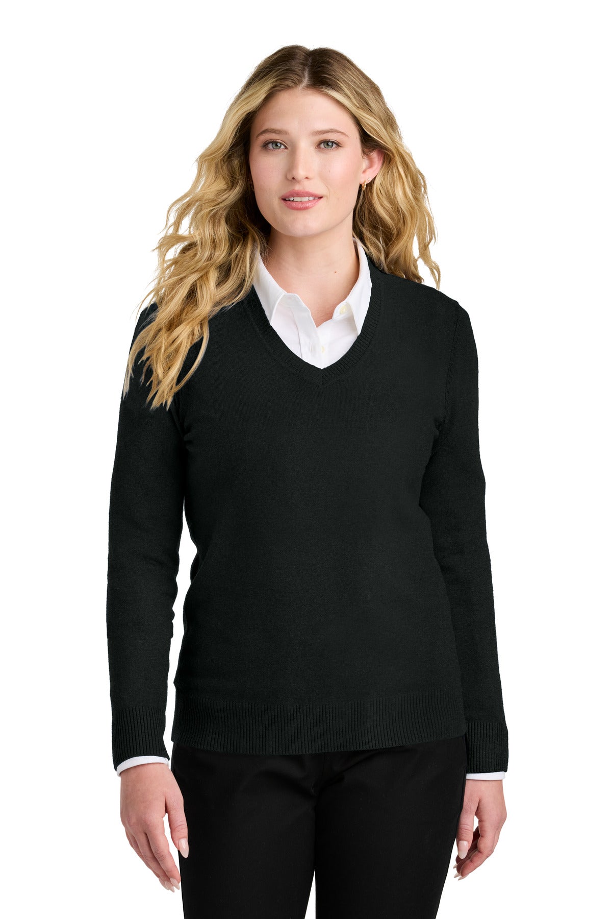 Women's Easy Care V-Neck Sweater LSW2850