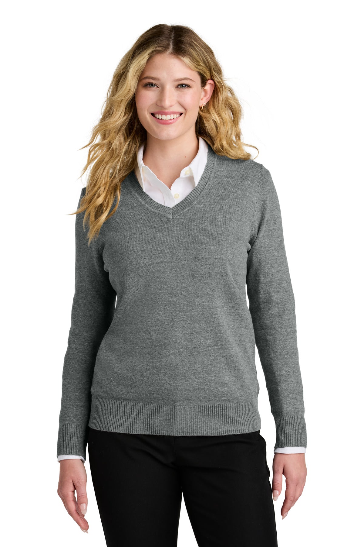 Women's Easy Care V-Neck Sweater LSW2850