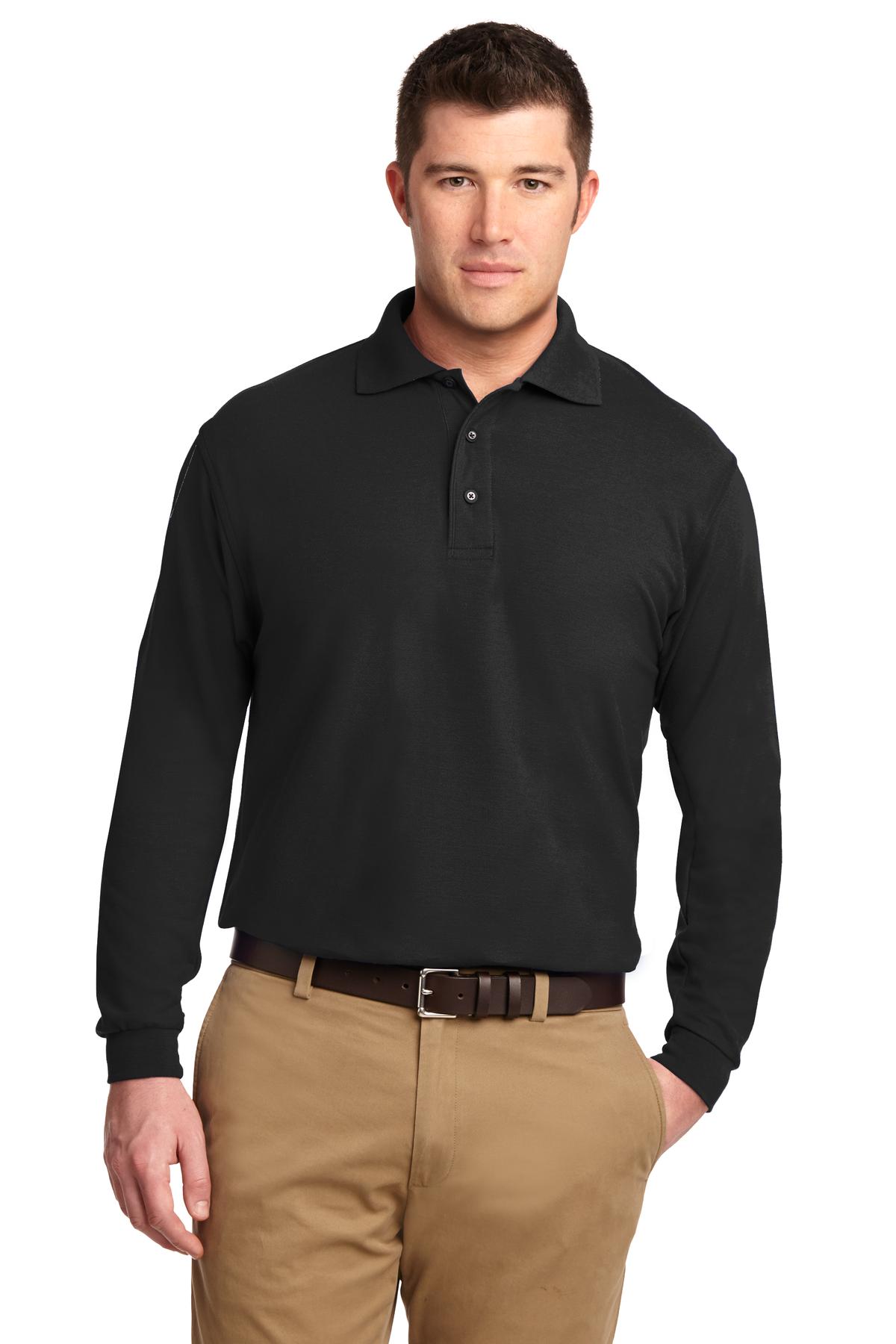 Men's Silk Touch™ Long Sleeve Polo. K500LS