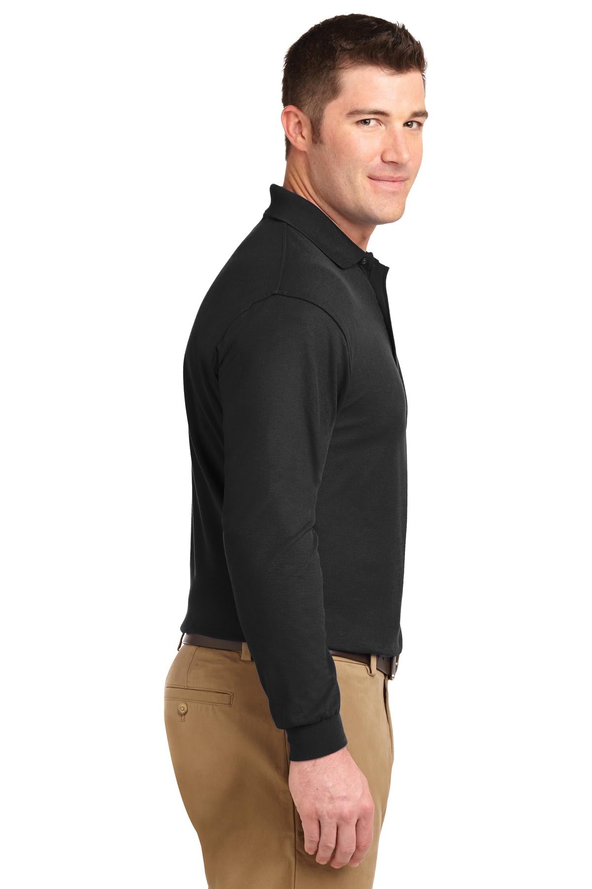 Men's Silk Touch™ Long Sleeve Polo. K500LS