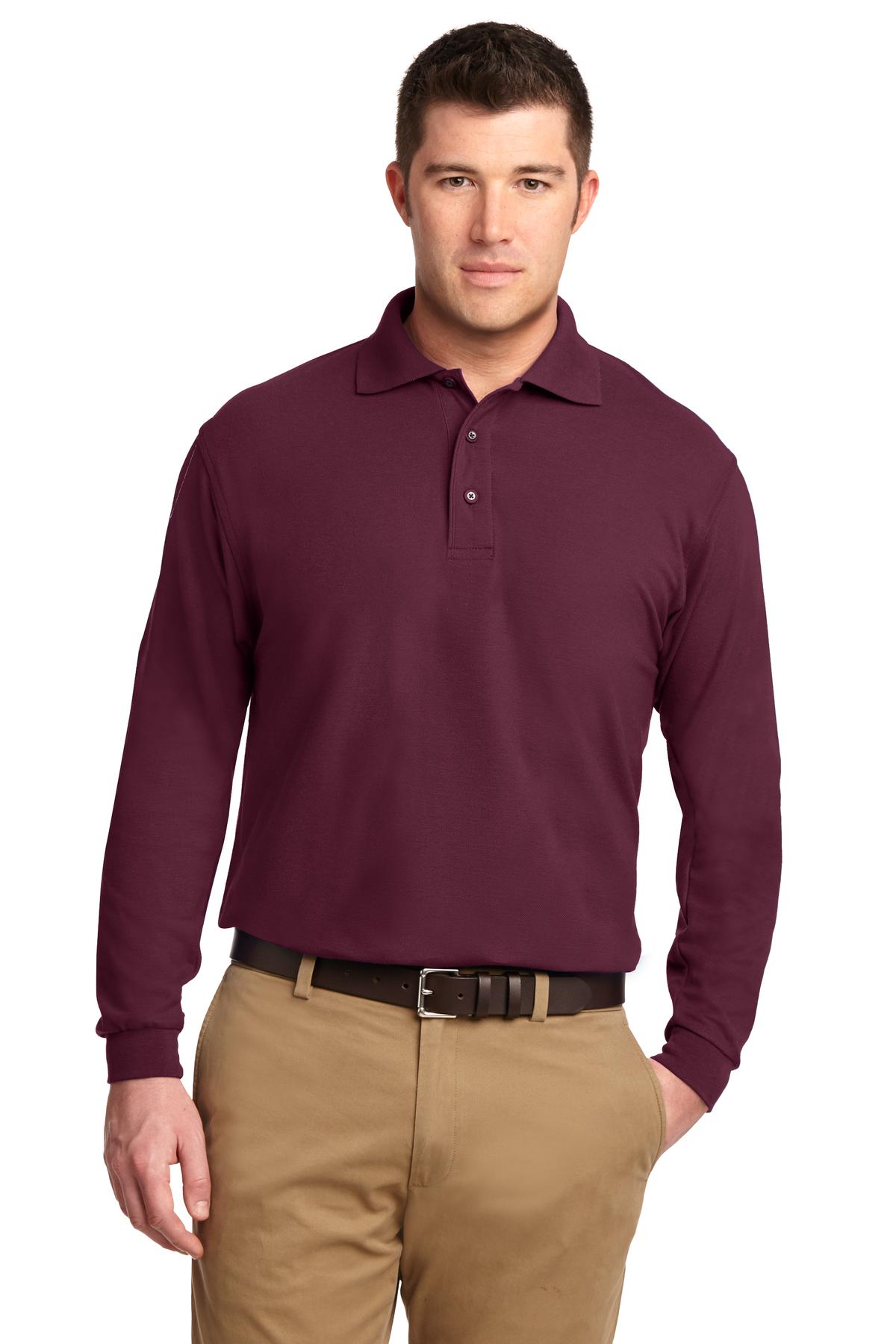 Overstock Long Sleeve Polo. K500LS (Overstock) (b5)