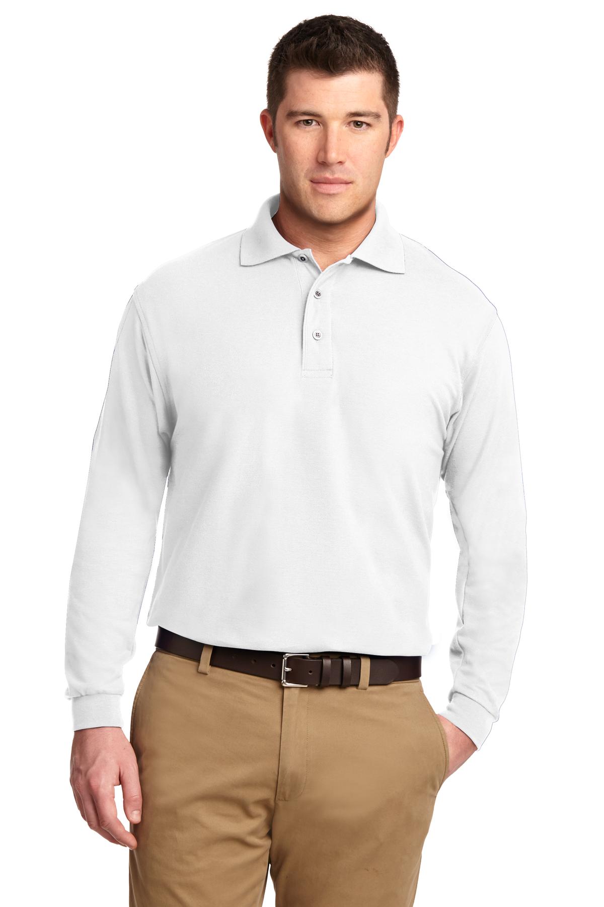 Men's Silk Touch™ Long Sleeve Polo. K500LS