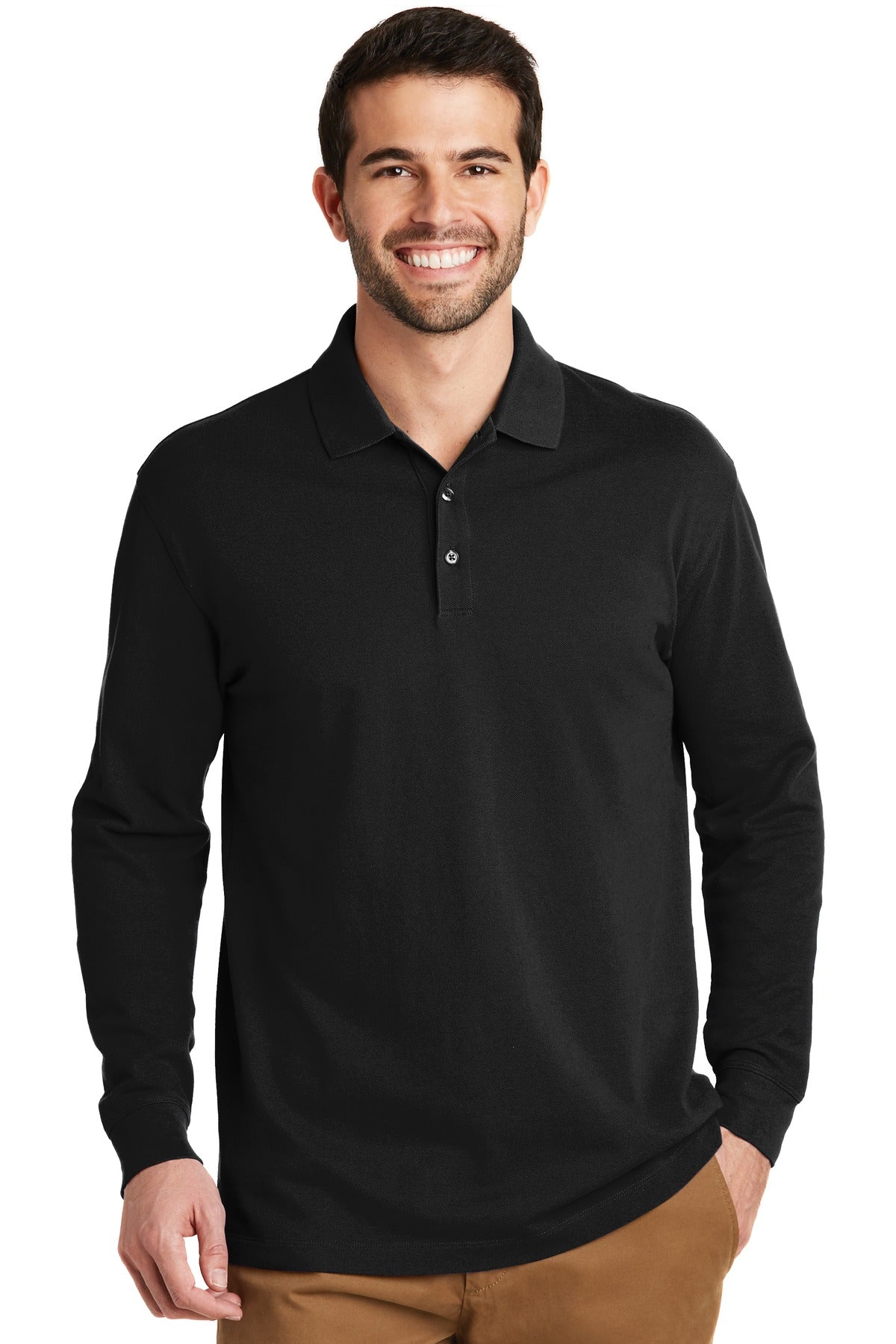 Long Sleeve Polo 100% Cotton. K8000LS