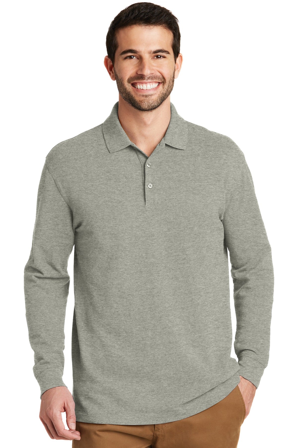 Long Sleeve Polo 100% Cotton. K8000LS