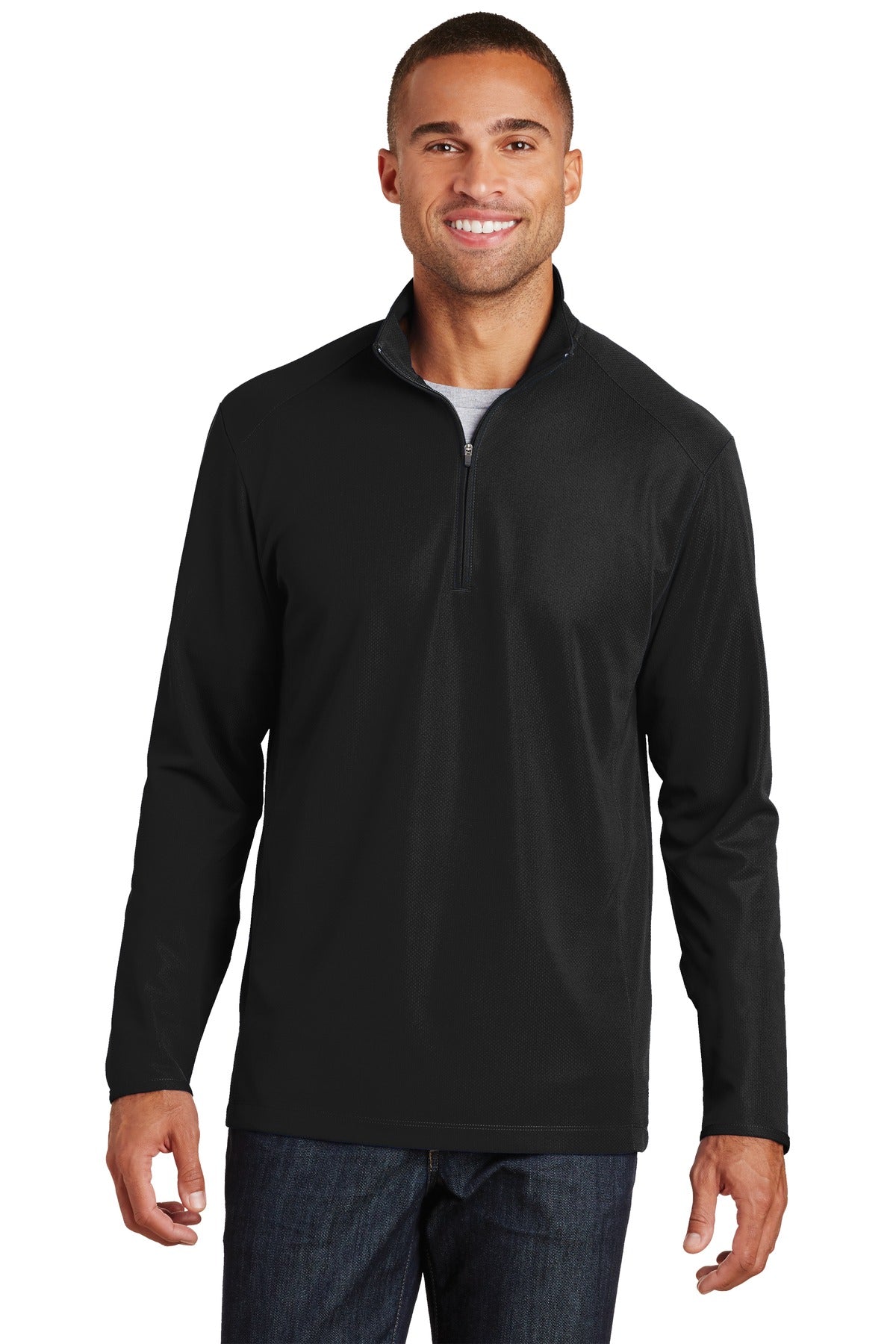 Pinpoint Mesh 1/2-Zip. K806