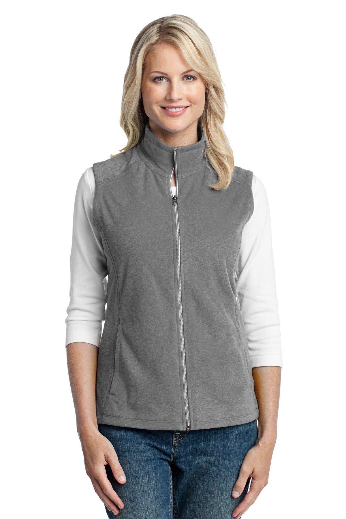 Ladies Microfleece Vest. L226