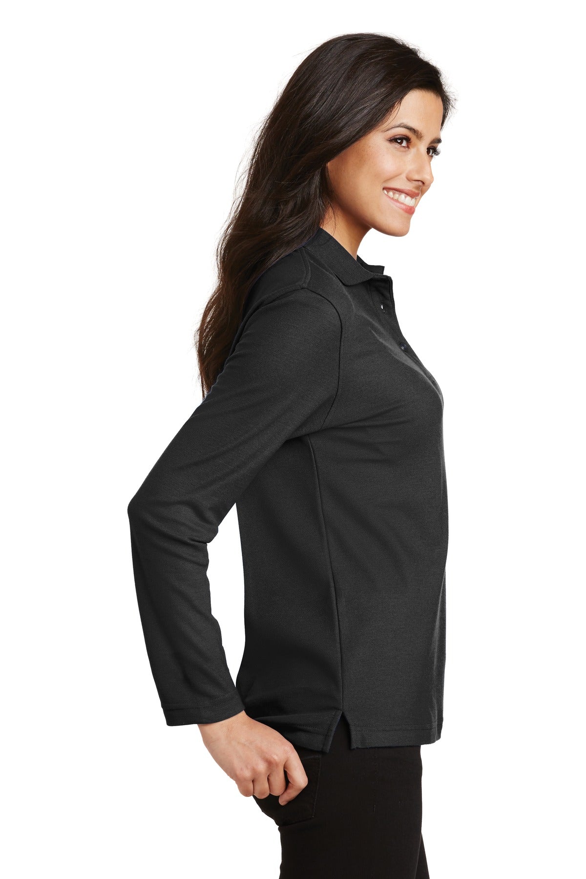 Ladies Silk Touch™ Long Sleeve Polo. L500LS