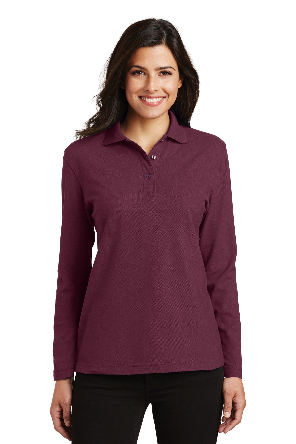 L500LS Long Sleeve Ladies Polo (Overstock) (b7)