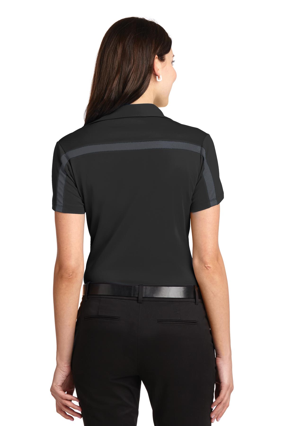 Ladies Silk Touch™ Performance Colorblock Stripe Polo. L547
