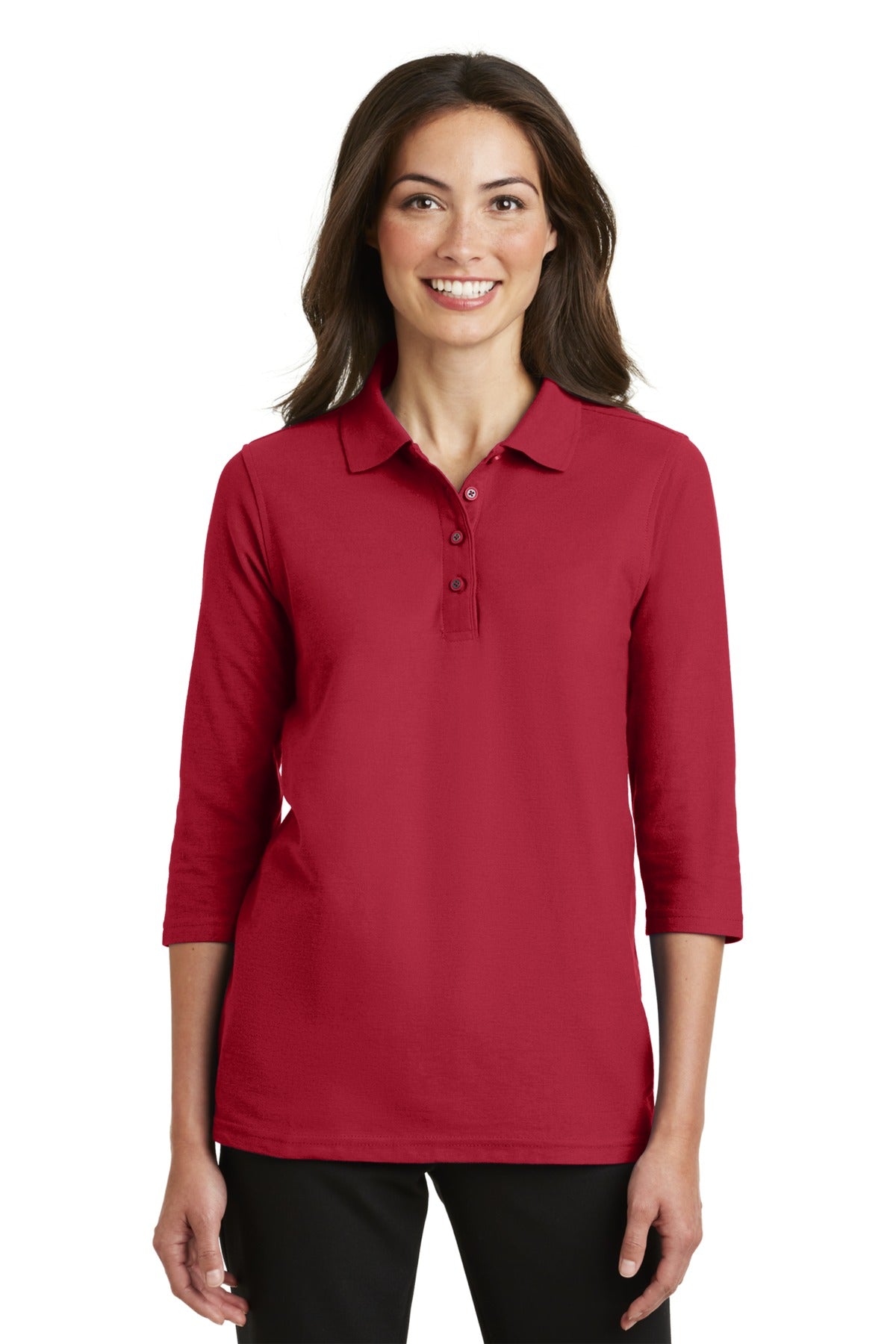 Ladies Silk Touch™ 3/4-Sleeve Polo. L562