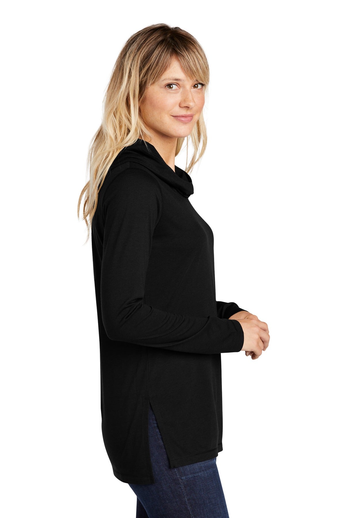 Ladies Tri-Blend Wicking Long Sleeve Hoodie LST406