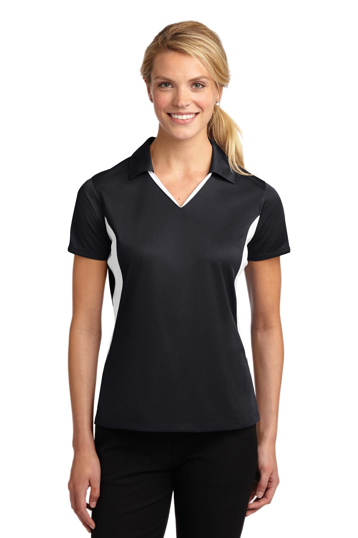 Ladies Side Blocked Micropique Sport-Wick® Polo. LST655