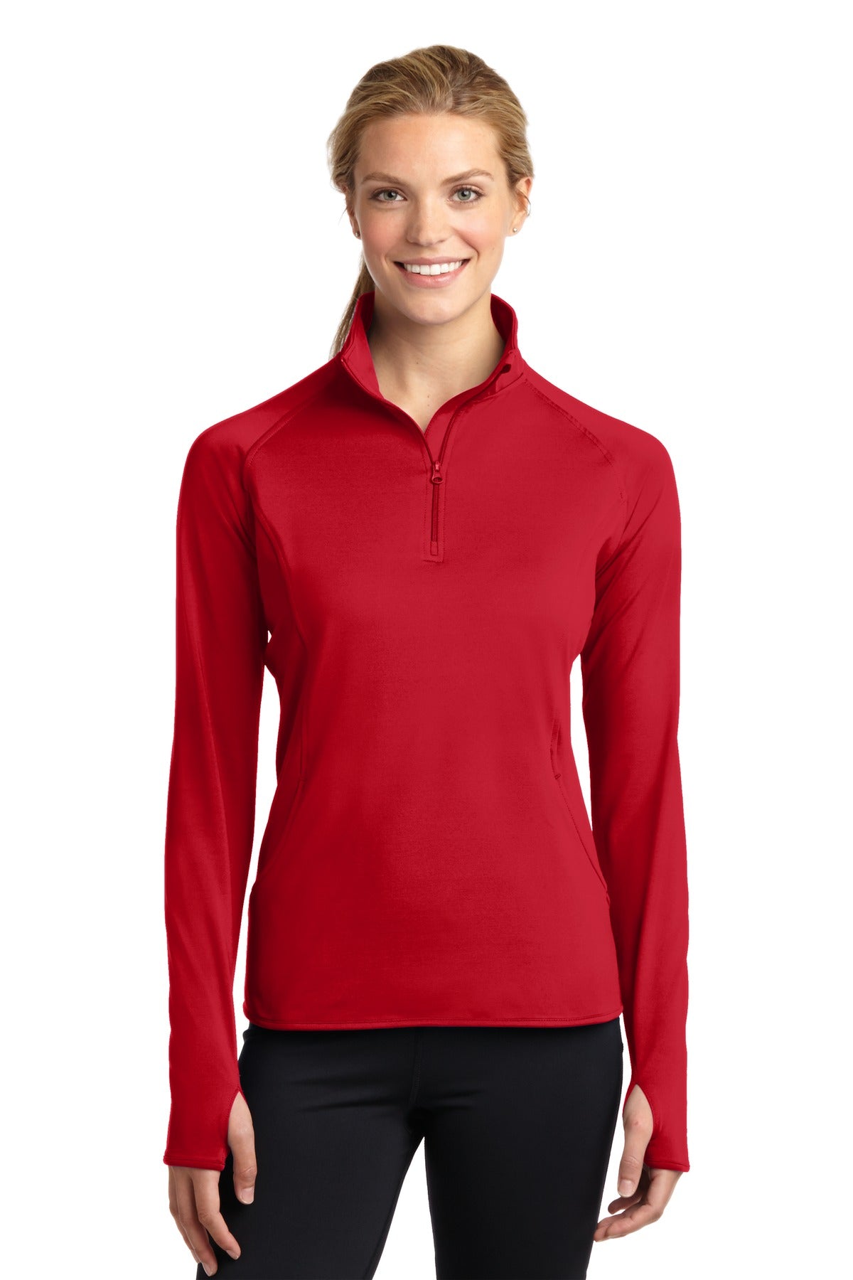 Ladies Sport-Wick® Stretch 1/2-Zip Pullover. LST850