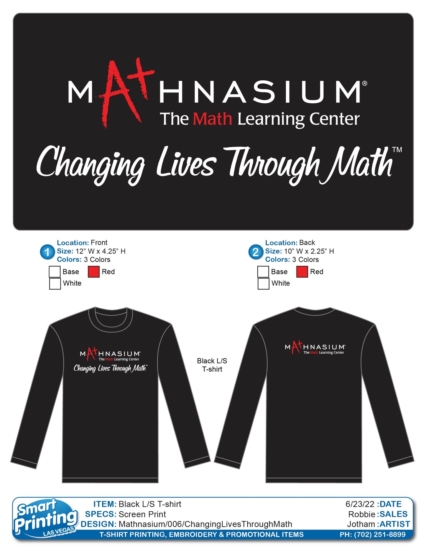 CHANGING LIVES THROUGH MATH (Printing)