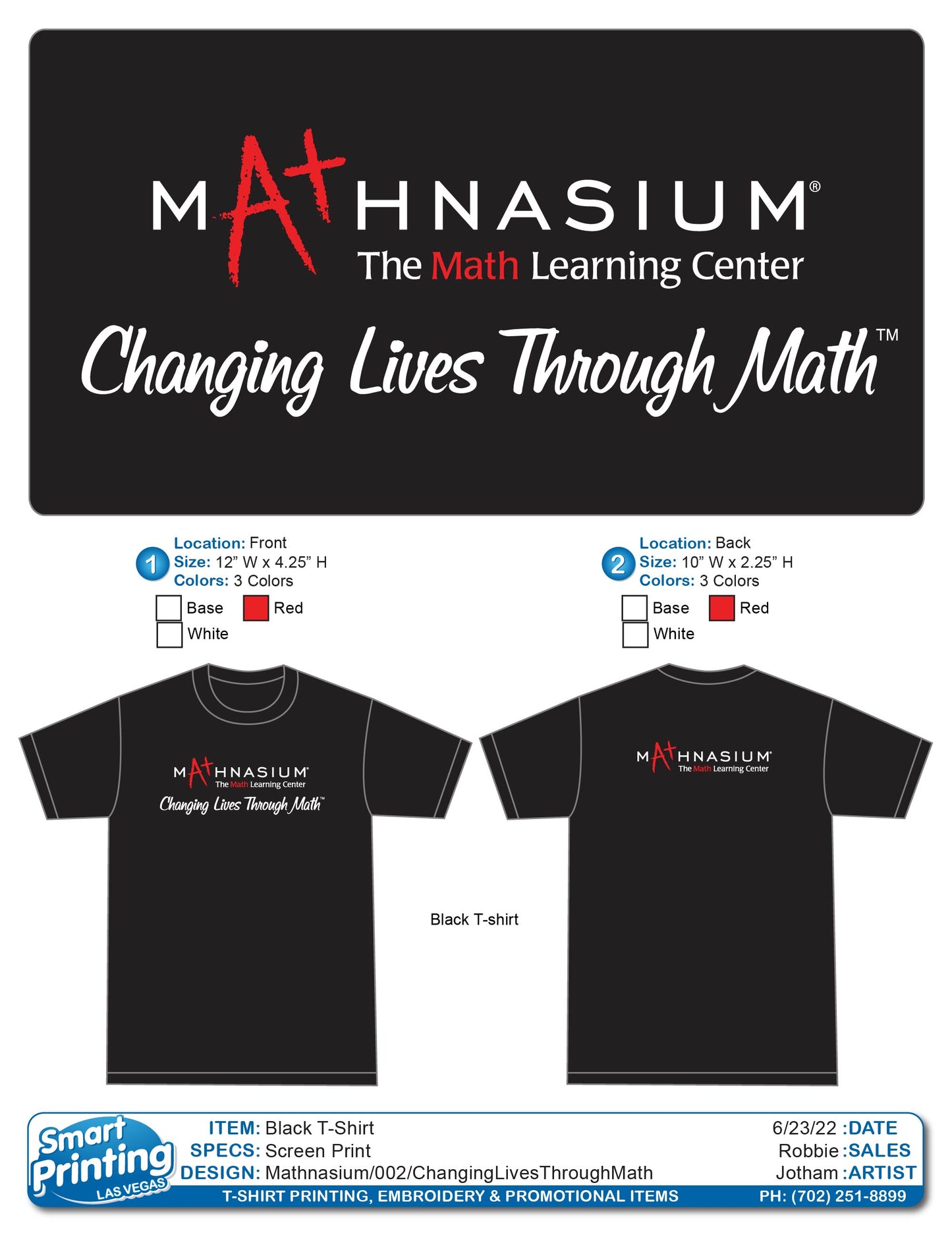 CHANGING LIVES THROUGH MATH (Printing)