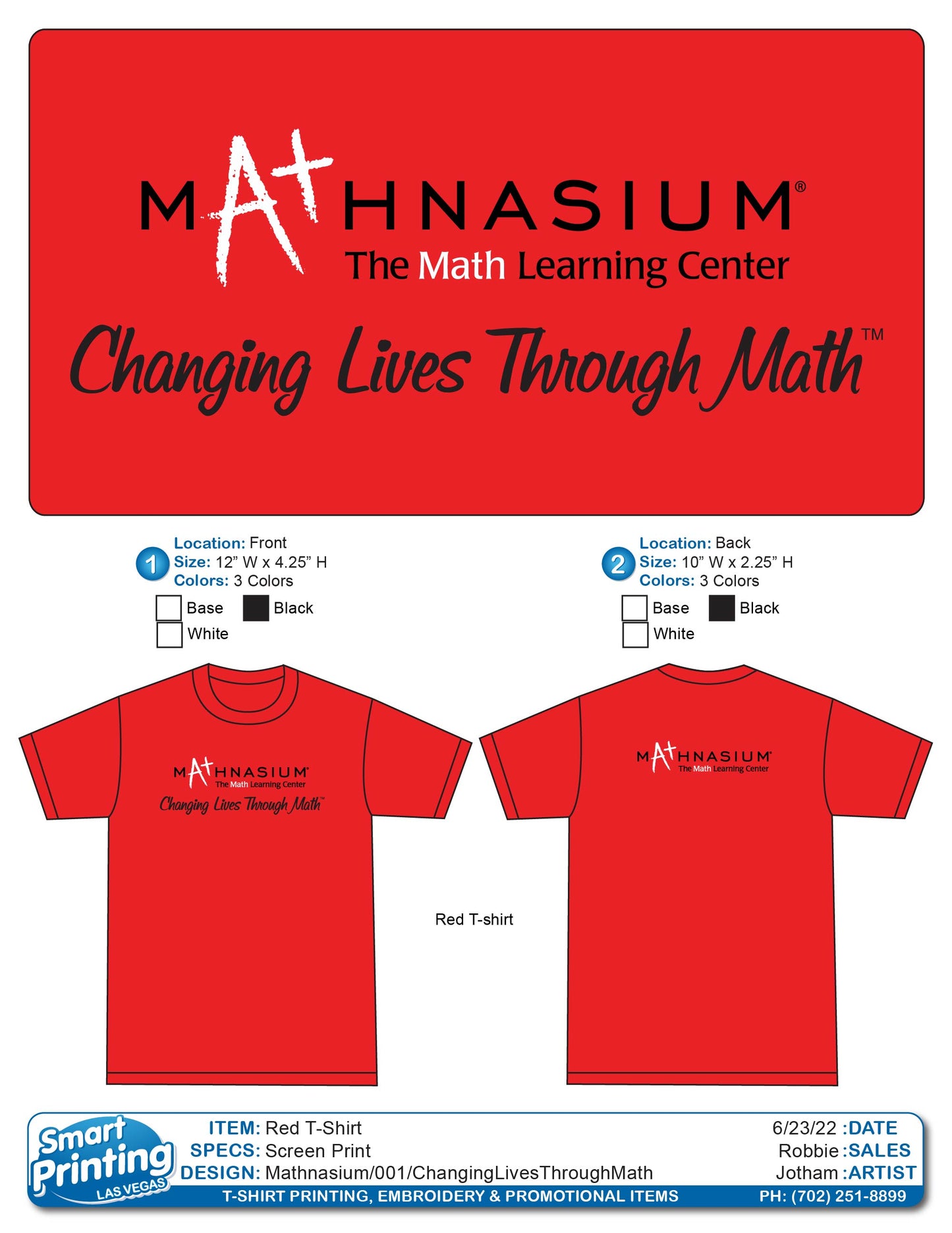 CHANGING LIVES THROUGH MATH (Printing)
