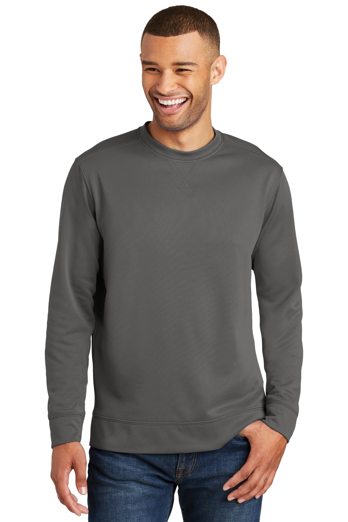 Performance Fleece Crewneck Sweatshirt with Embroidery. PC590