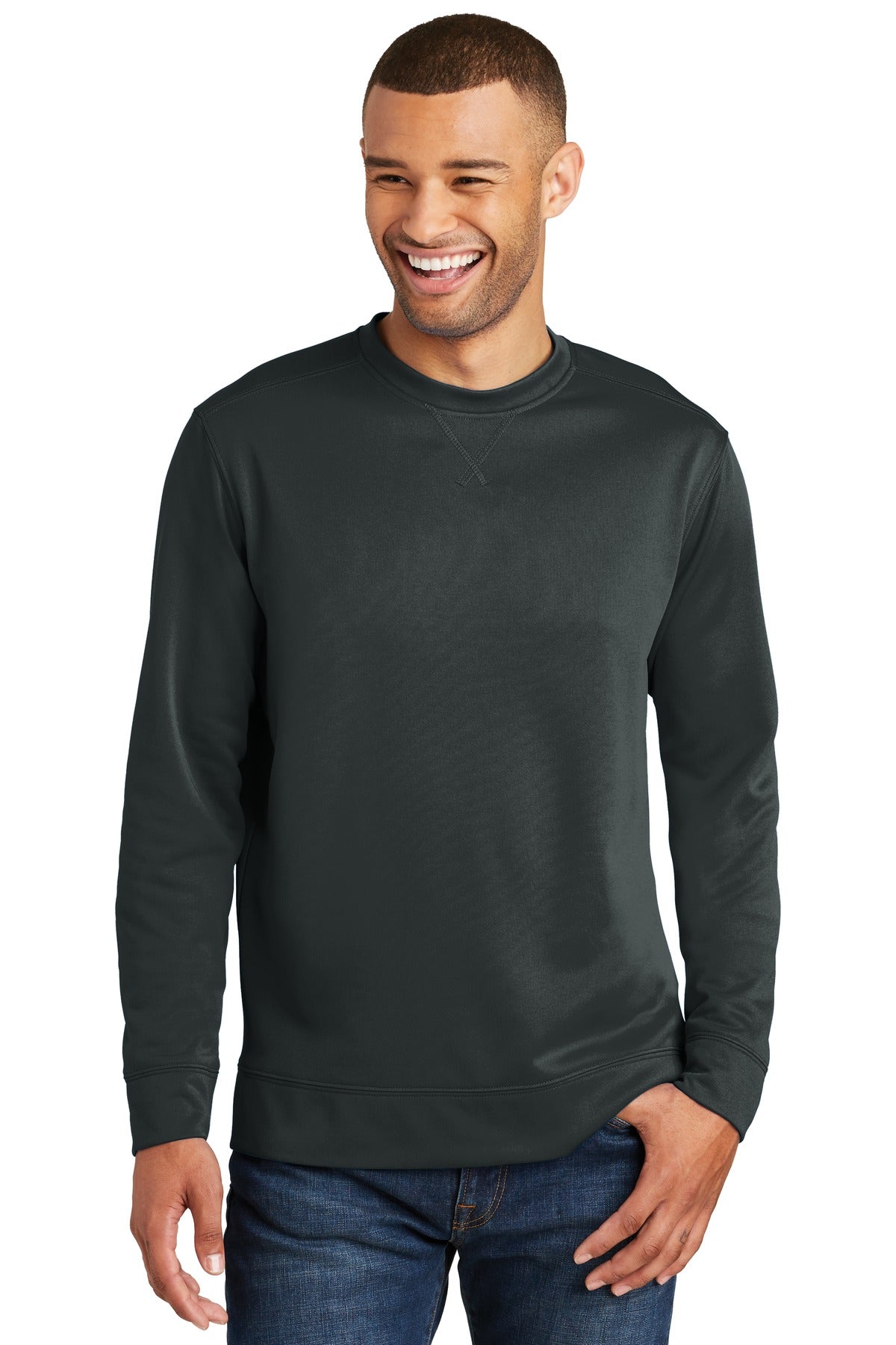 Performance Fleece Crewneck Sweatshirt with Embroidery. PC590