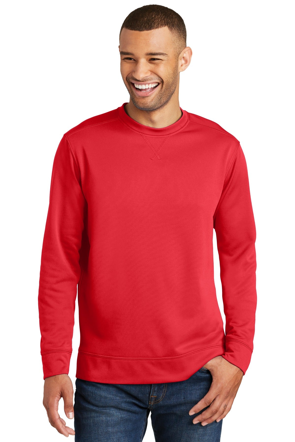 Performance Fleece Crewneck Sweatshirt with Embroidery. PC590