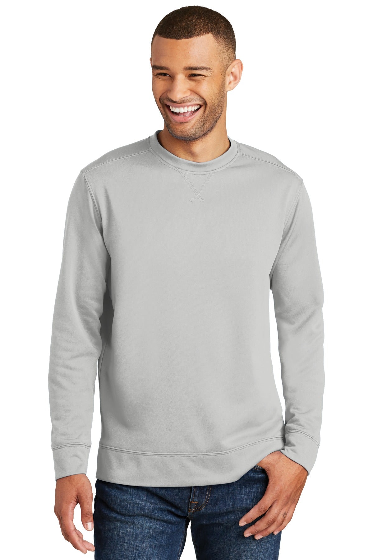 Performance Fleece Crewneck Sweatshirt with Embroidery. PC590
