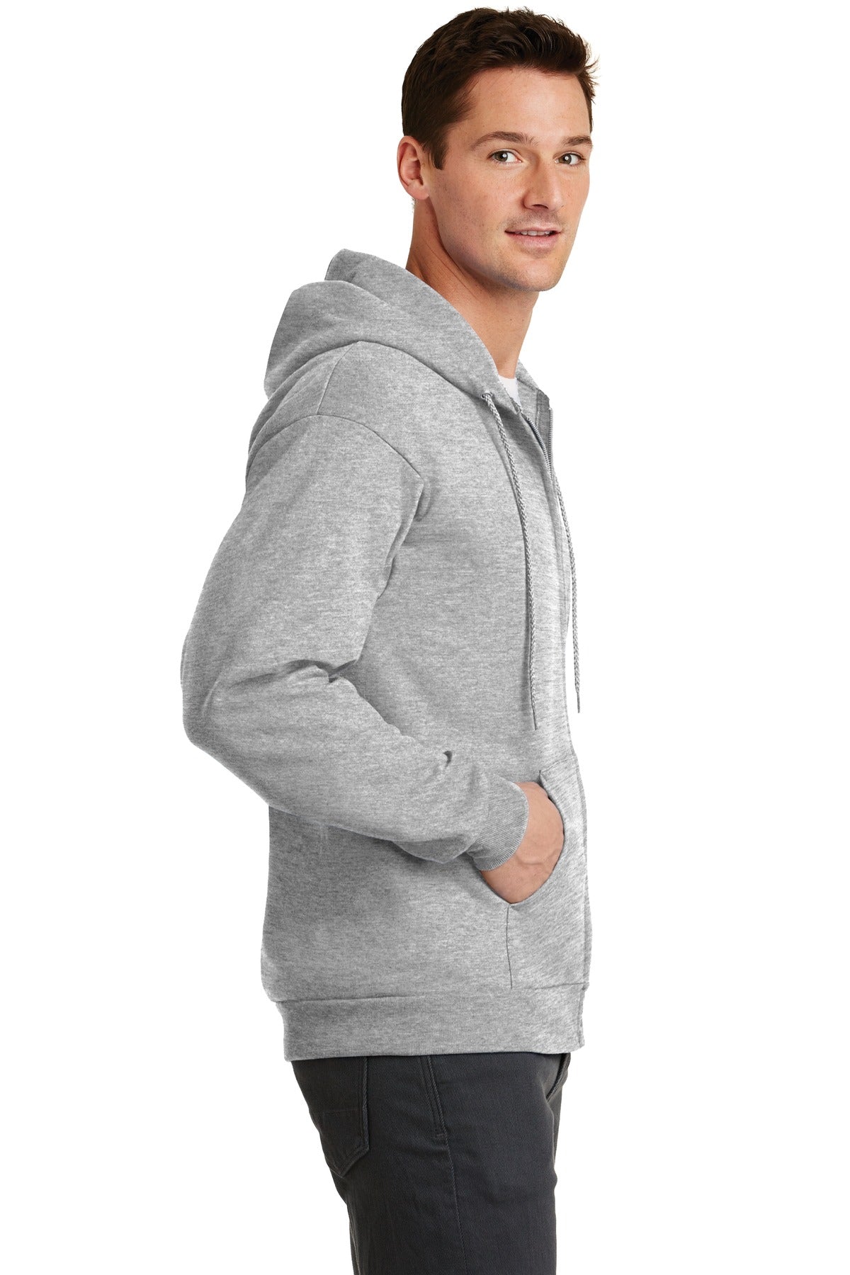 Full-Zip Hooded Sweatshirt. With Embroidery PC78ZH
