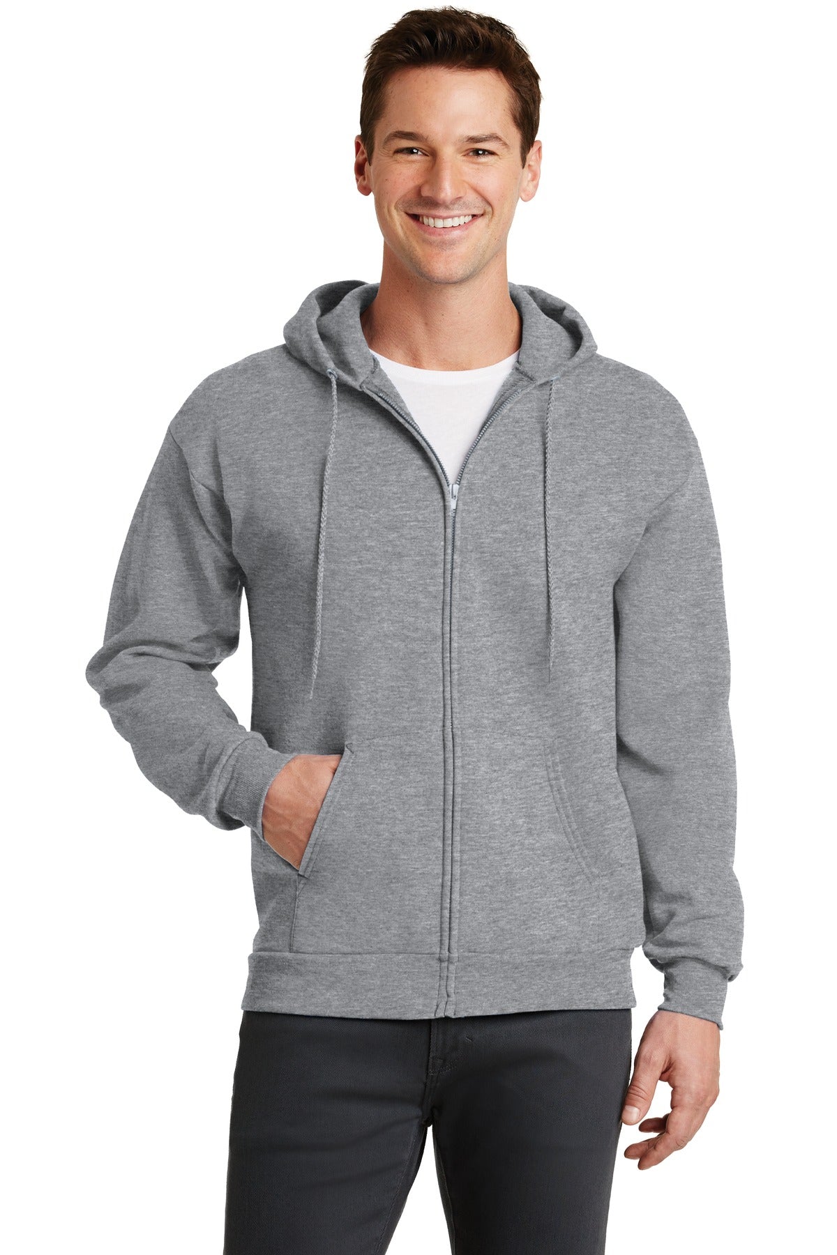 Full-Zip Hooded Sweatshirt. With Embroidery PC78ZH