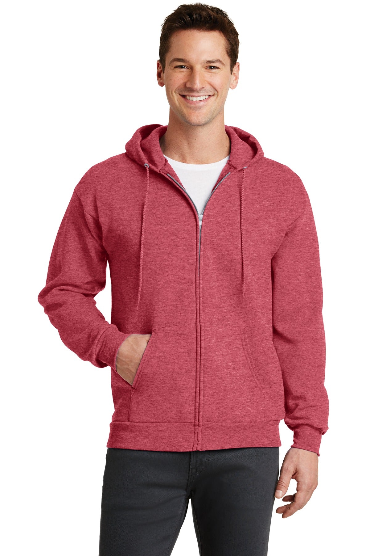 Full-Zip Hooded Sweatshirt. With Embroidery PC78ZH