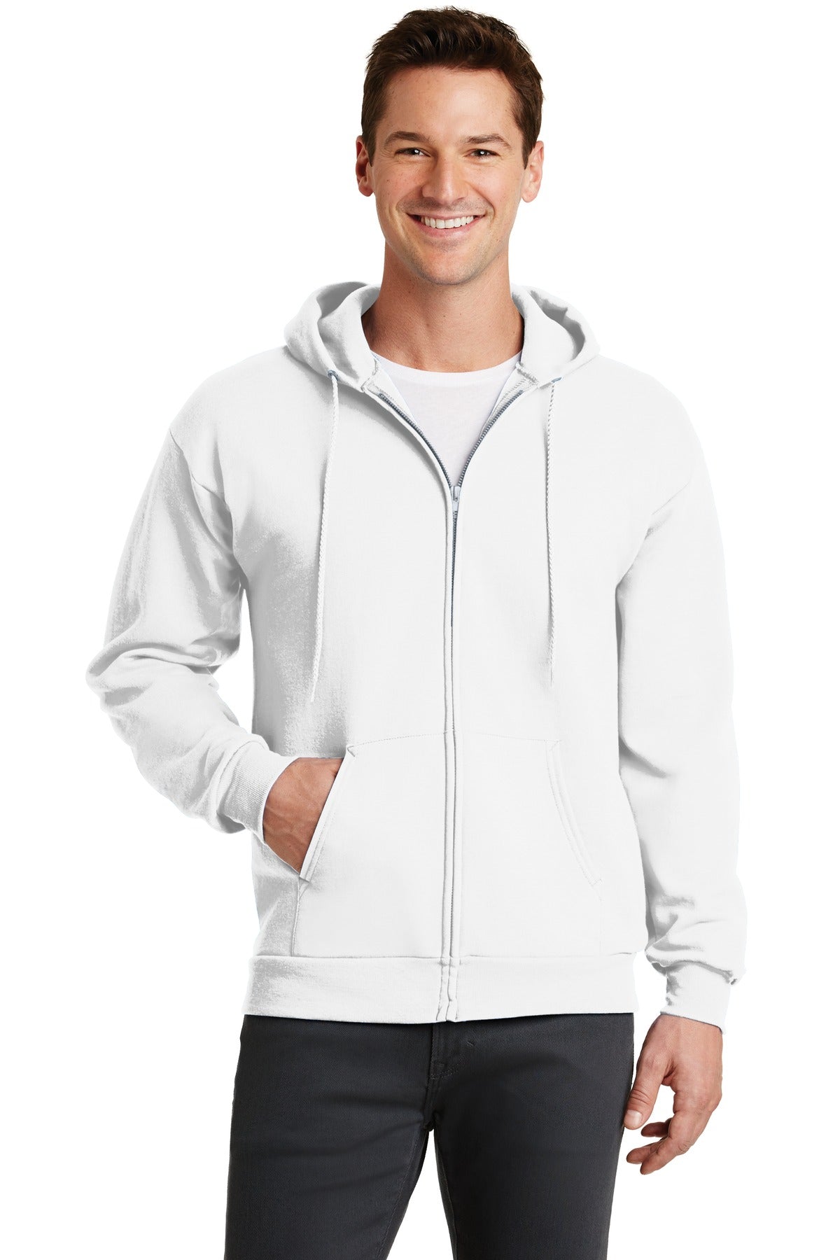 Full-Zip Hooded Sweatshirt. With Embroidery PC78ZH