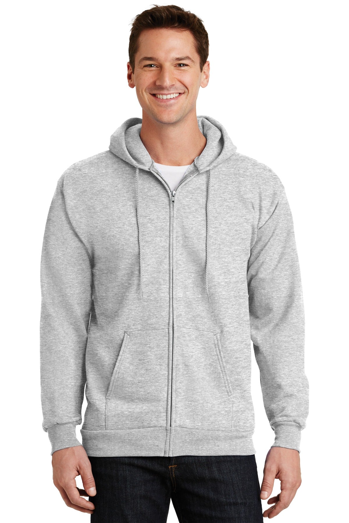Port & Company® - Premium Full-Zip Hoodie with Embroidery. PC90ZH
