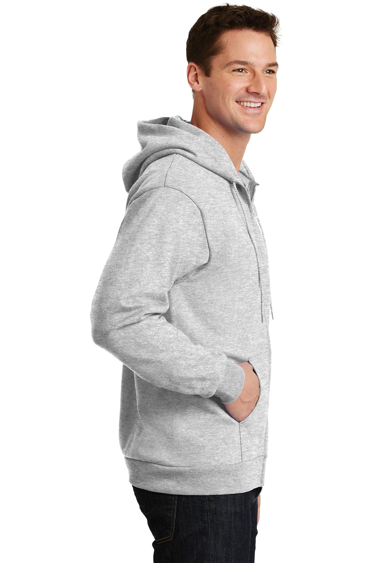 Port & Company® - Premium Full-Zip Hoodie with Embroidery. PC90ZH