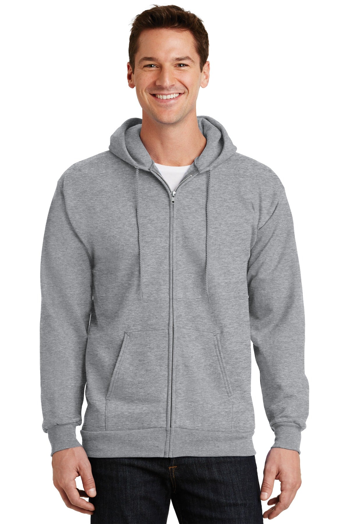 Port & Company® - Premium Full-Zip Hoodie with Embroidery. PC90ZH
