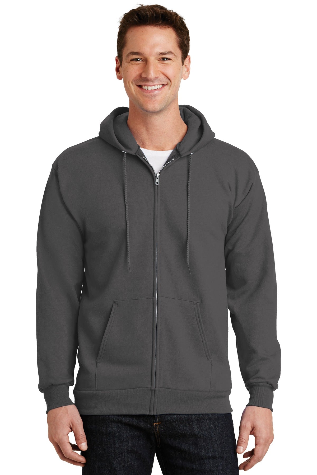 Port & Company® - Premium Full-Zip Hoodie with Embroidery. PC90ZH