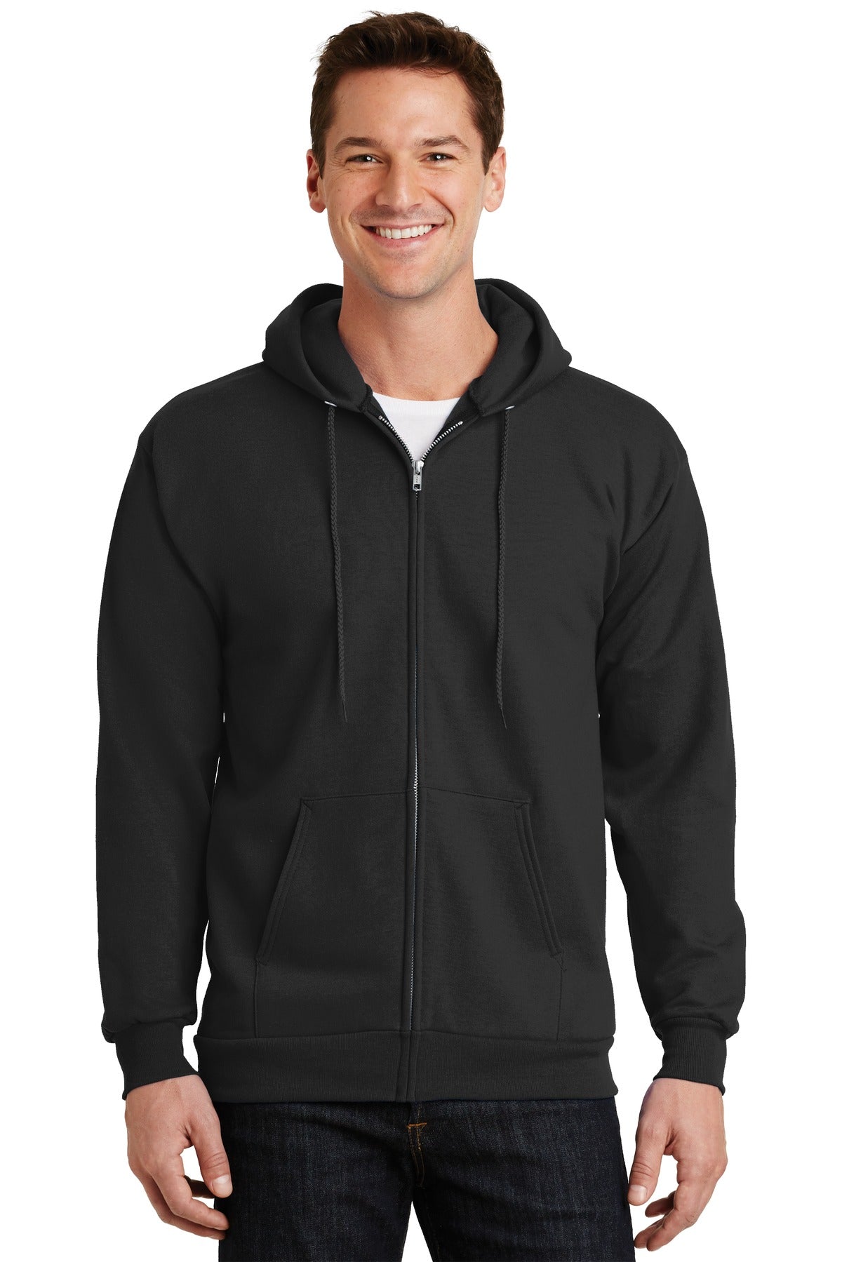 Port & Company® - Premium Full-Zip Hoodie with Embroidery. PC90ZH