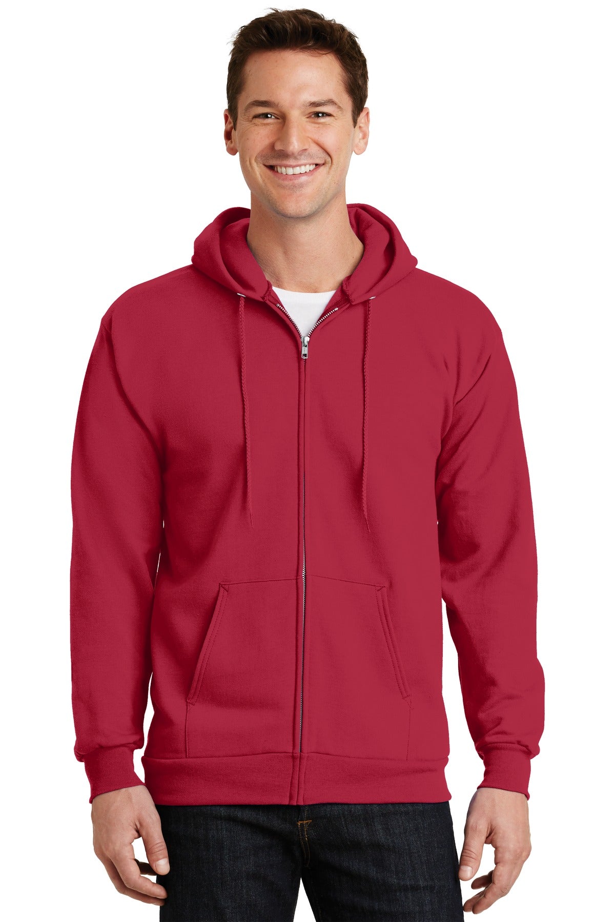 Port & Company® - Premium Full-Zip Hoodie with Embroidery. PC90ZH