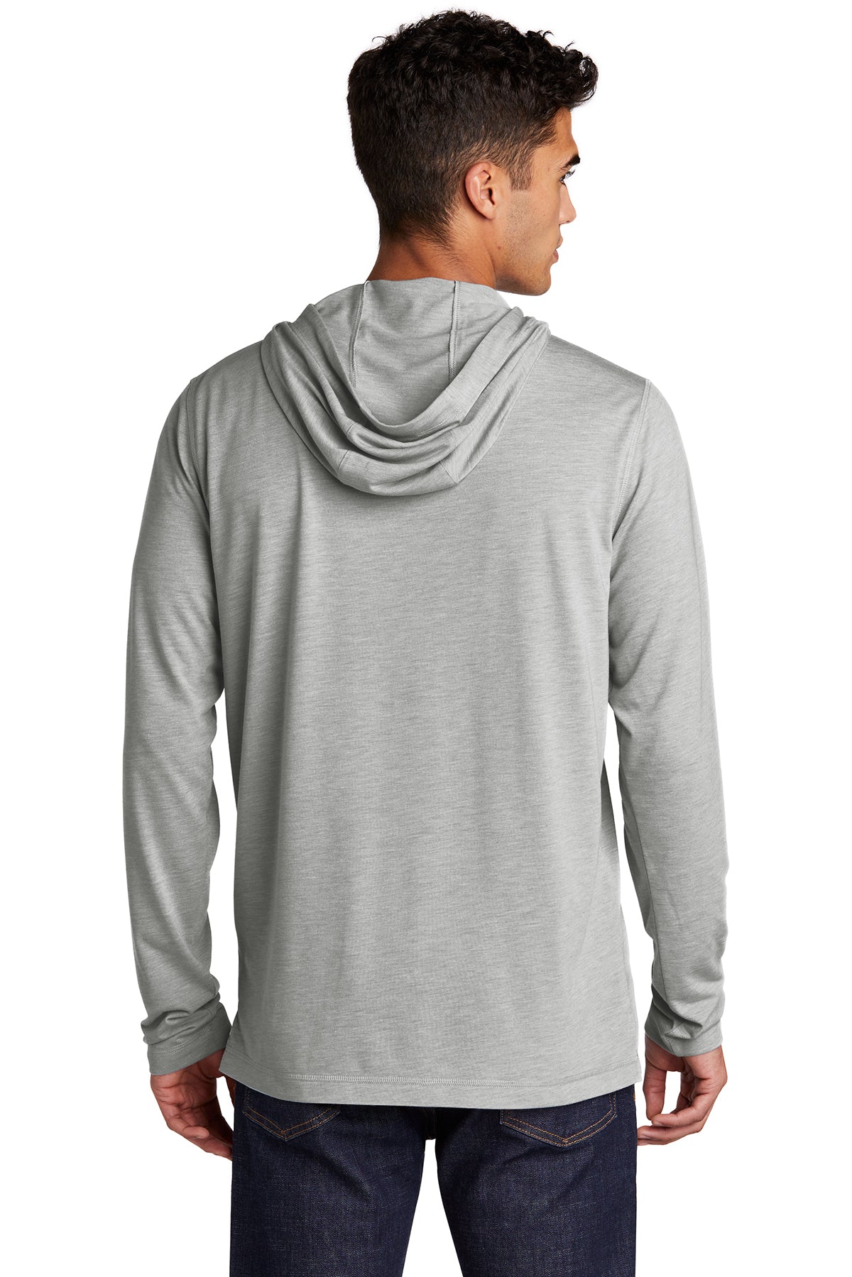 Tri-Blend Wicking Long Sleeve Hoodie T-Shirt ST406