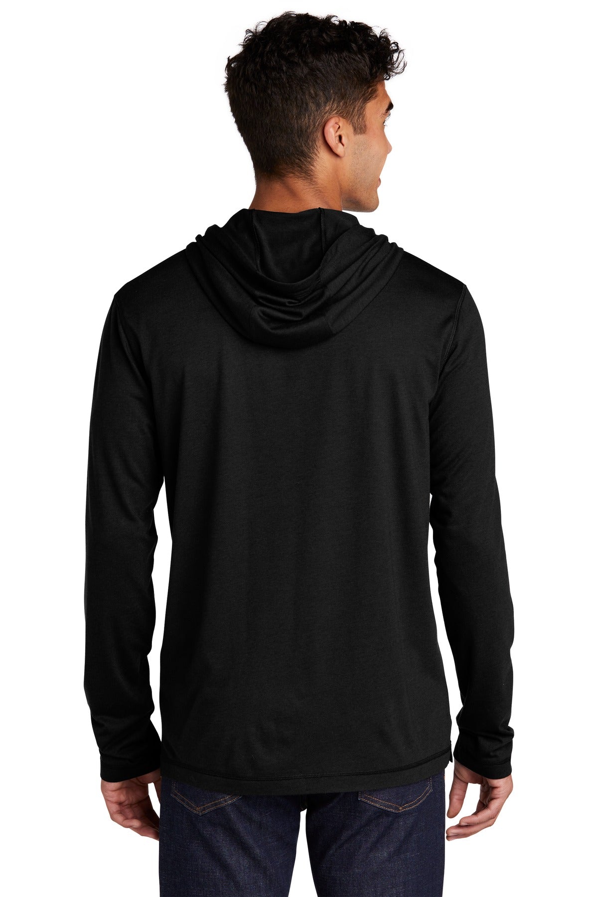 Tri-Blend Wicking Long Sleeve Hoodie T-Shirt ST406