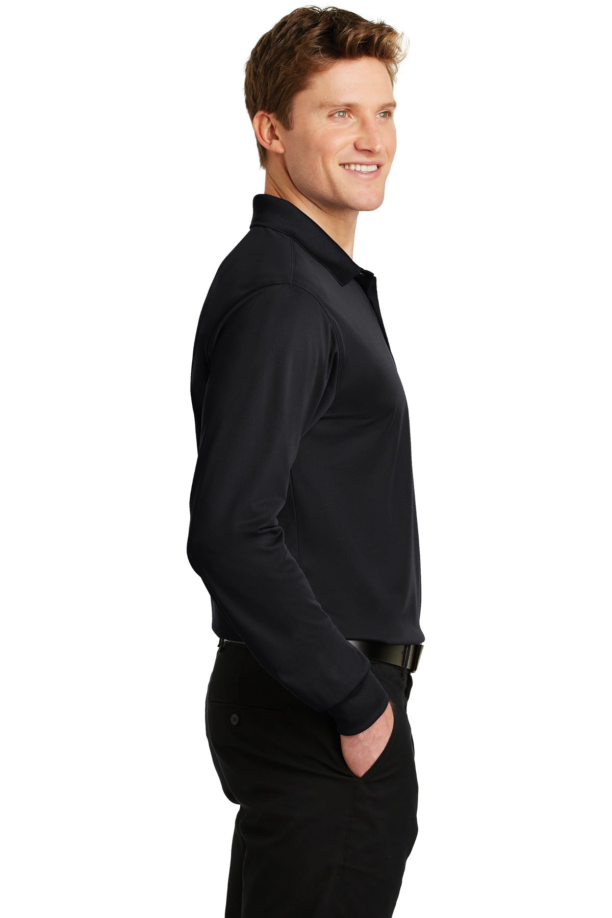 Sport-Tek® Long Sleeve Micropique Sport-Wick® Polo. ST657