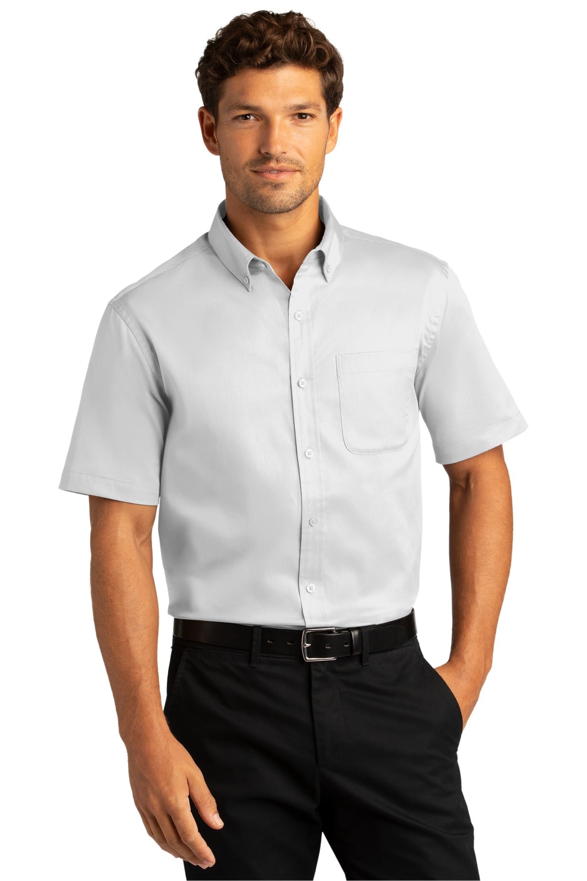 Short Sleeve SuperPro React™ Twill Shirt. W809