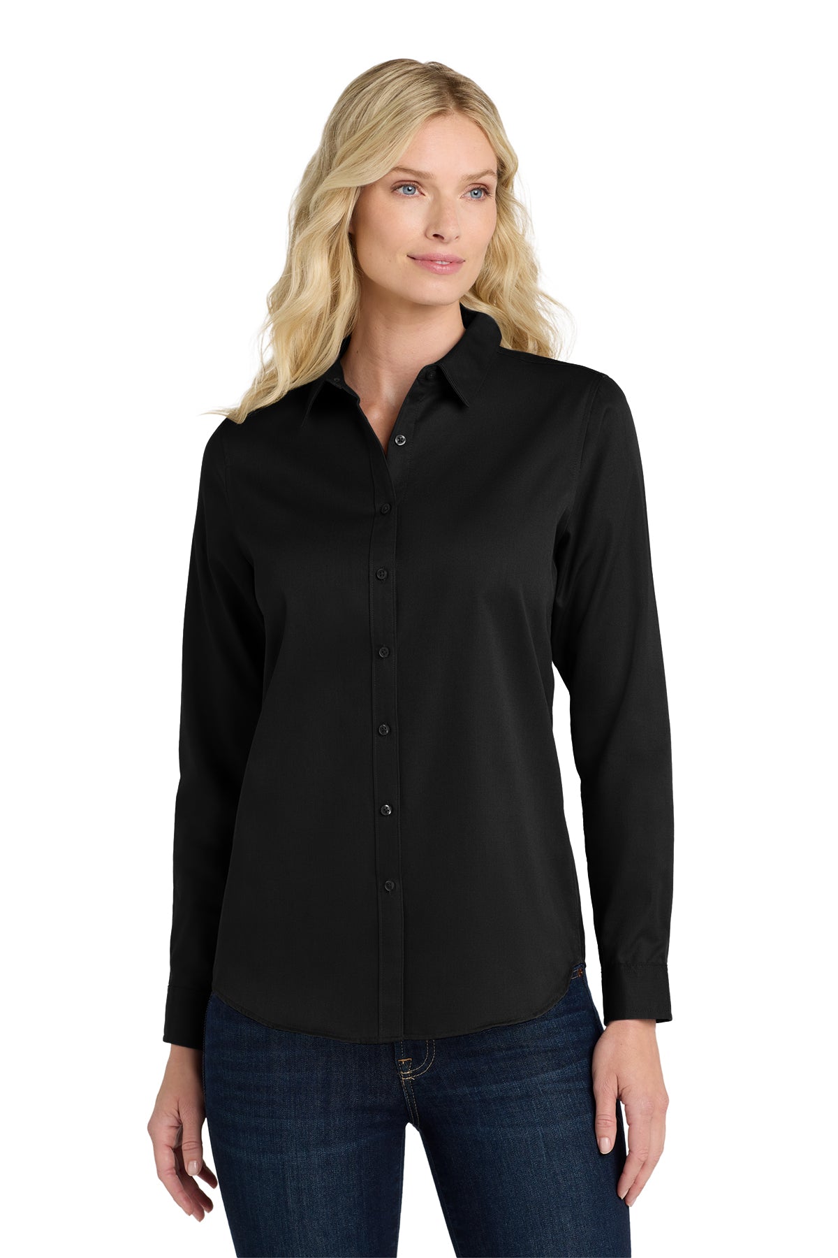 Port Authority® Ladies Long Sleeve SuperPro React™Twill Shirt. LW808