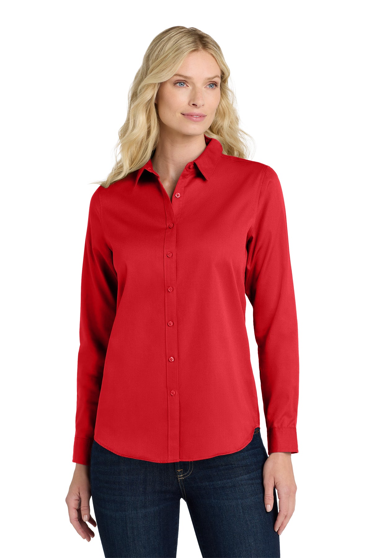 Port Authority® Ladies Long Sleeve SuperPro React™Twill Shirt. LW808