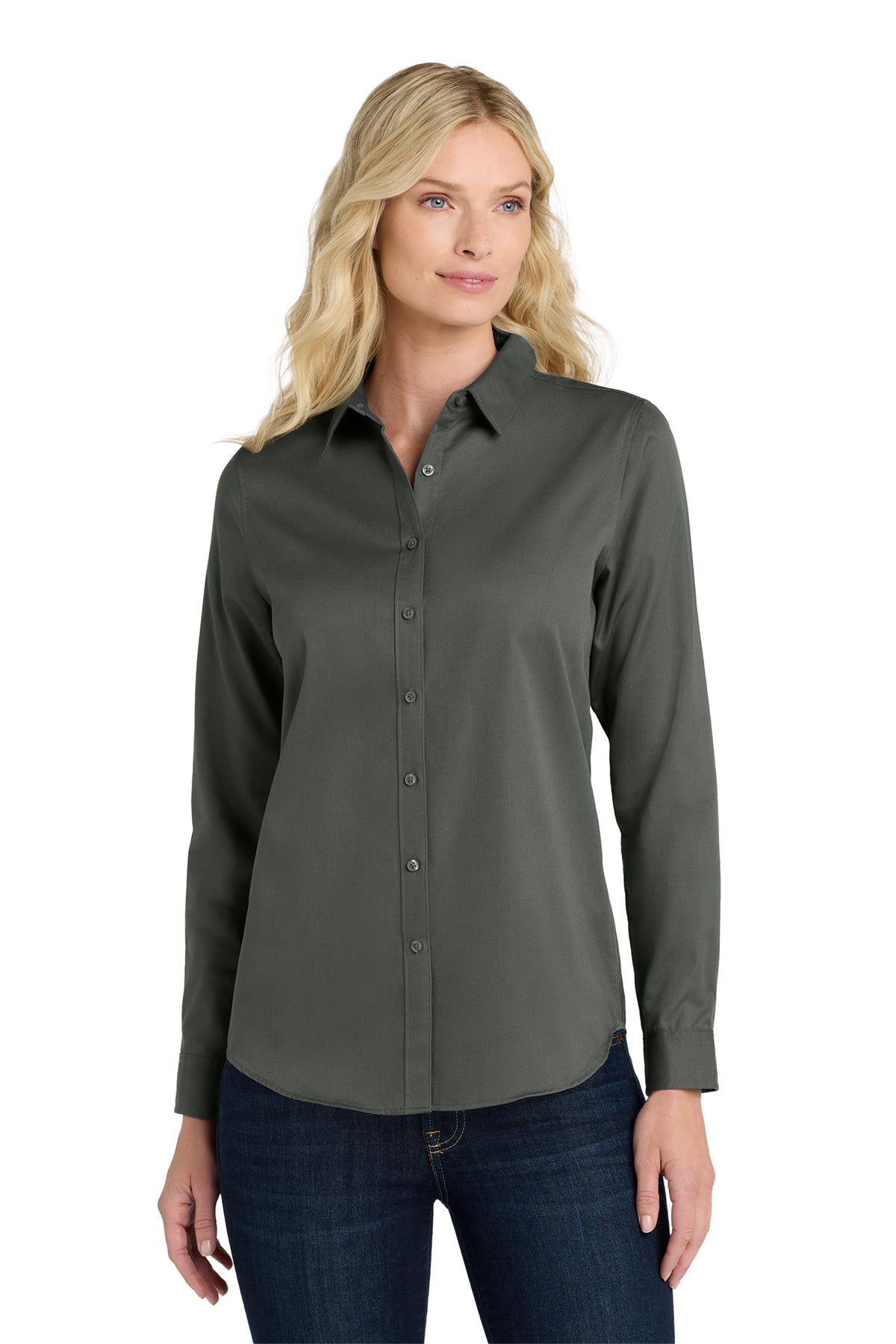 Port Authority® Ladies Long Sleeve SuperPro React™Twill Shirt. LW808