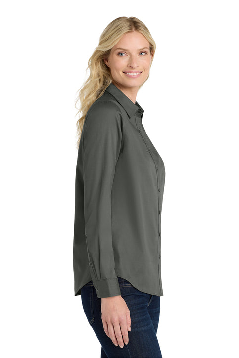 Port Authority® Ladies Long Sleeve SuperPro React™Twill Shirt. LW808