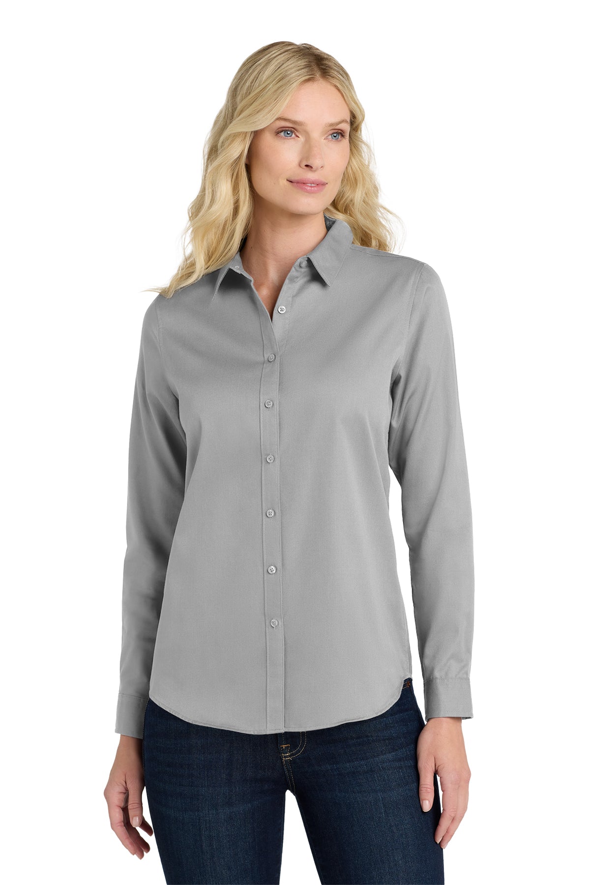 Port Authority® Ladies Long Sleeve SuperPro React™Twill Shirt. LW808