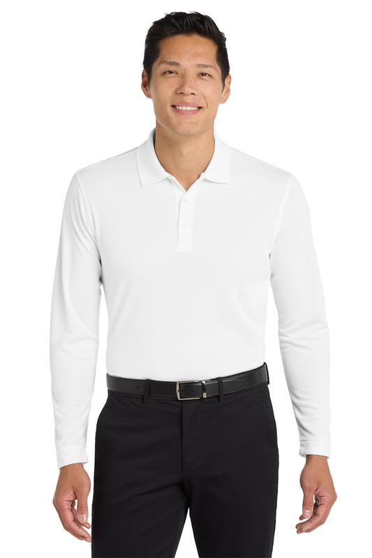 Port Authority® Long Sleeve Core Classic Pique Polo. K100LS (Overstock) (b8)